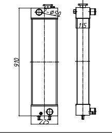 Pc138-2 θερμαντικό σώμα 225mm εκσκαφέων της KOMATSU ευρύ 22B-03-13110
