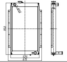 Pc200-2 θερμαντικό σώμα 205-03-00014 205-03-62412 pc200lc-2 εκσκαφέων
