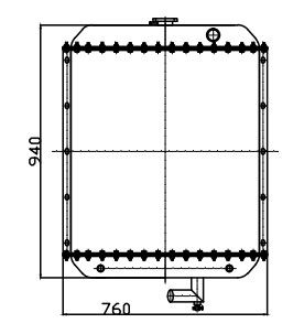 Pc270-7 pc220ll-7 θερμαντικό σώμα 206-03-72110 206-03-72111 pc290-7 εκσκαφέων