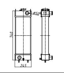 KOMATSU pc60-8 χρώμα αντίστασης θερμότητας θερμαντικών σωμάτων εκσκαφέων