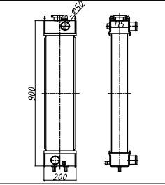 Pc70-8 θερμαντικό σώμα 201-03-D1130 εκσκαφέων αργιλίου PC70