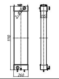 Pc120-8 θερμαντικό σώμα 203-03-12221 50mm Caliber pc130-8 εκσκαφέων
