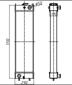 Sk250-8 θερμαντικό σώμα LQ05P00041S010 LQ05P00032F1 εκσκαφέων sk260-8 sk260lc-8 Kobelco